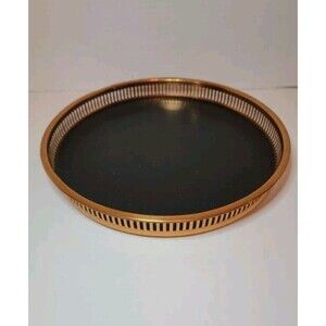 Elegant Black and Gold Decorative Tray